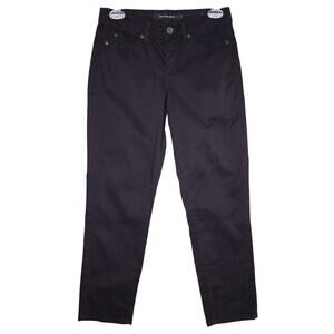 Calvin Klein Jeans Womens 4 Black Skinny Crop Stretch Cotton Denim Mid Rise